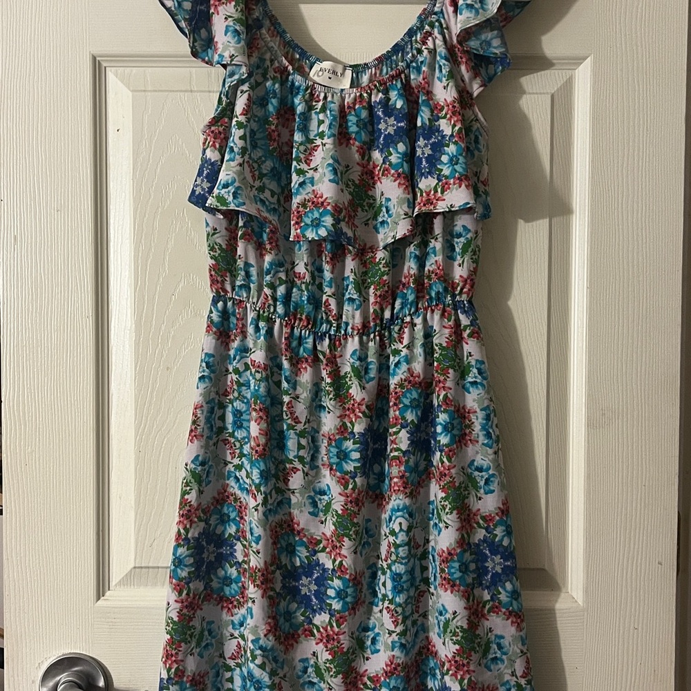 Everly Multicolor Floral Ruffle Dress